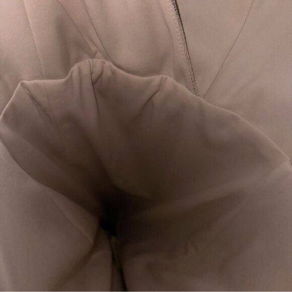 Eliza J Silver Metallic V-Neck Twist Front Plunging Long-Sleeve Wrap Gown - Picture 13 of 15